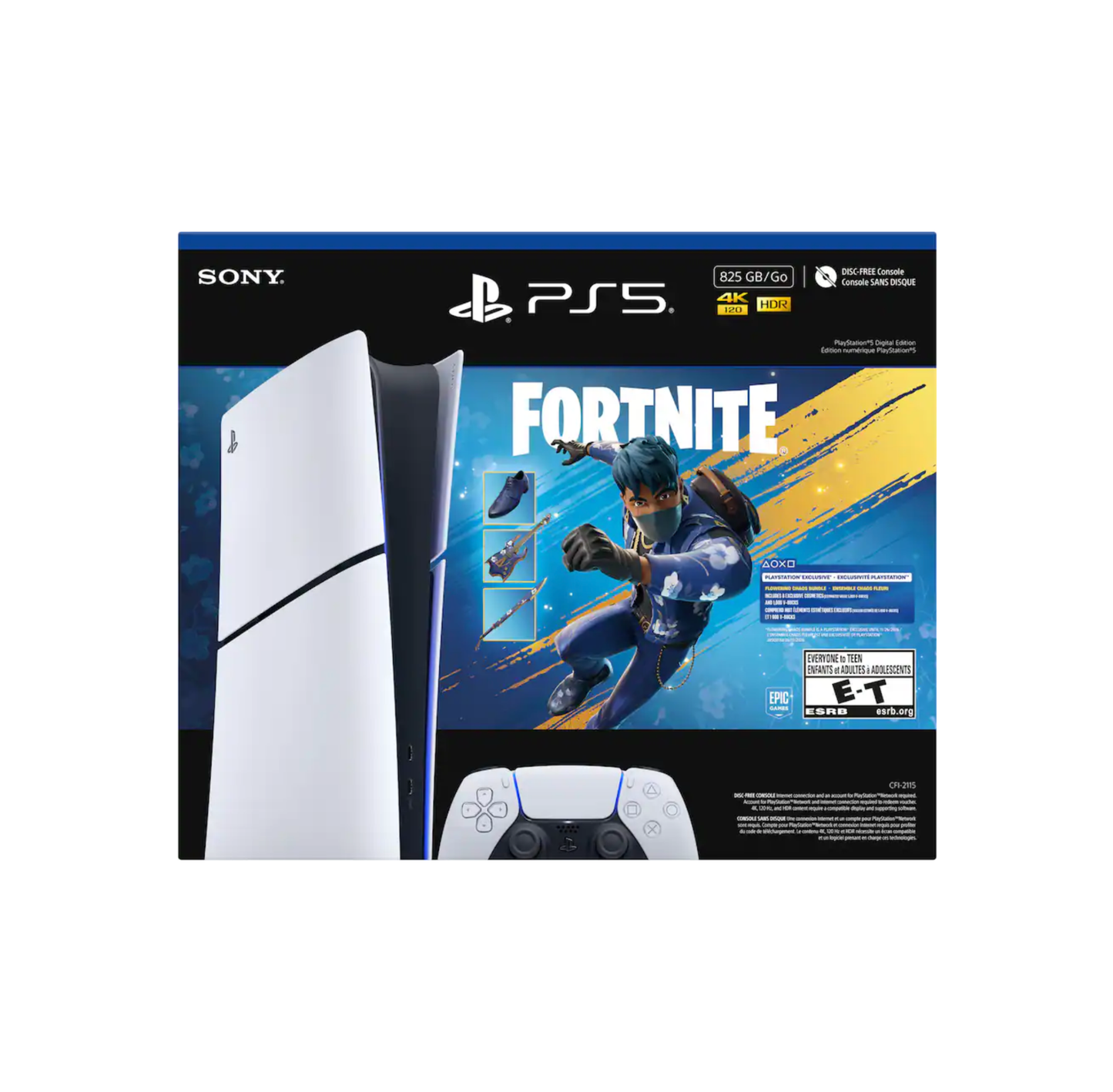 PlayStation 5 Digital Edition 825GB – Fortnite Flowering Chaos Bundle - PlayStation 5