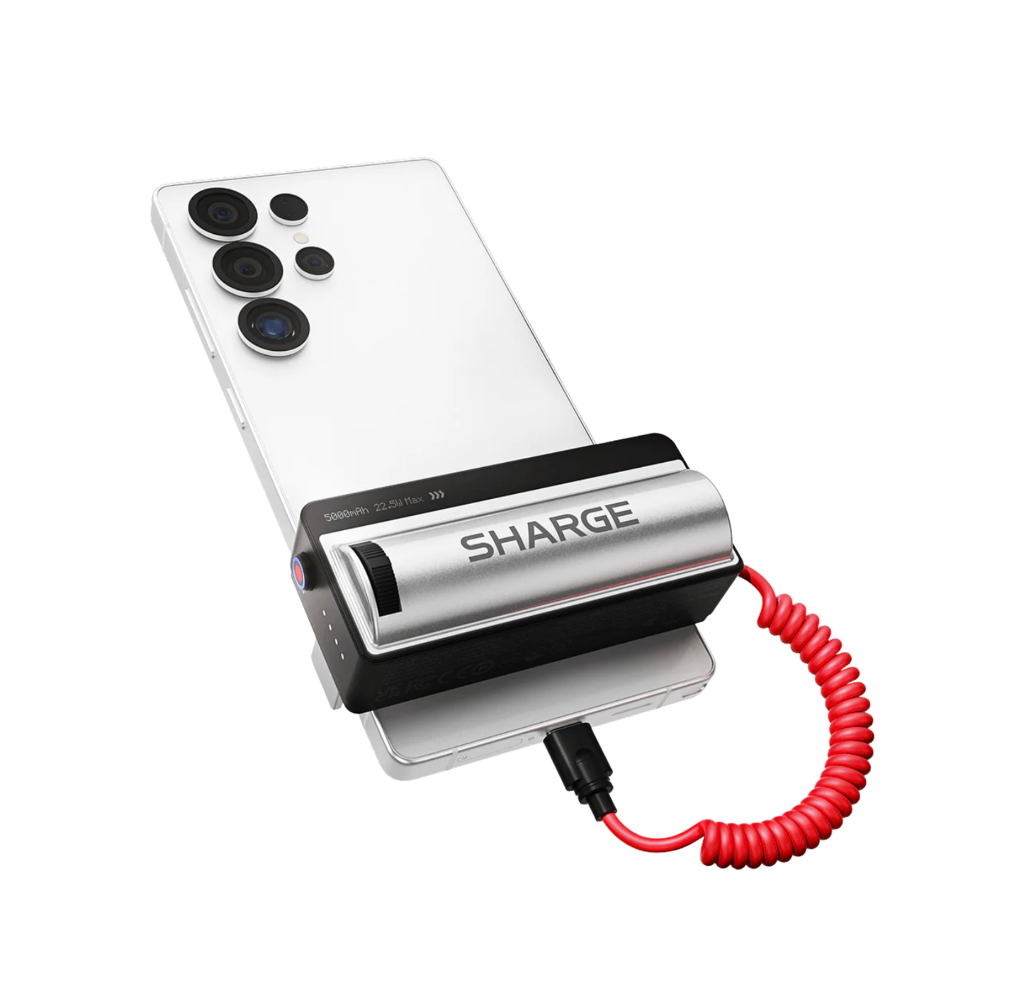 SHARGE Grip Power Bank (22.5W, 5K, Tactile Shutter Button)