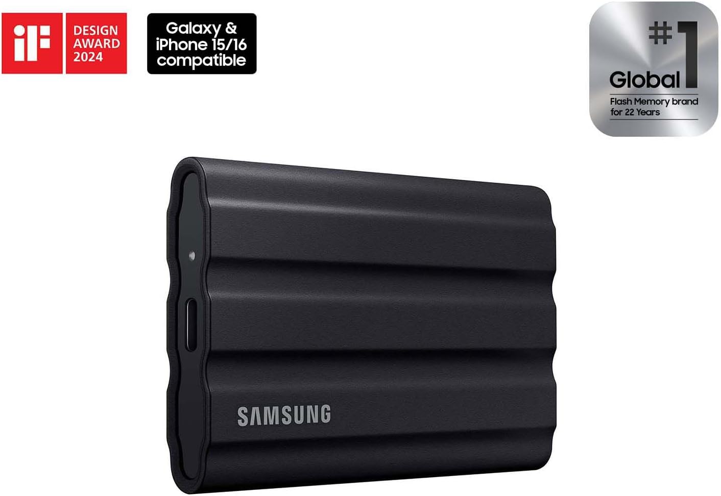 SAMSUNG T7 Shield 4TB Portable SSD - 1050MB/s, Rug