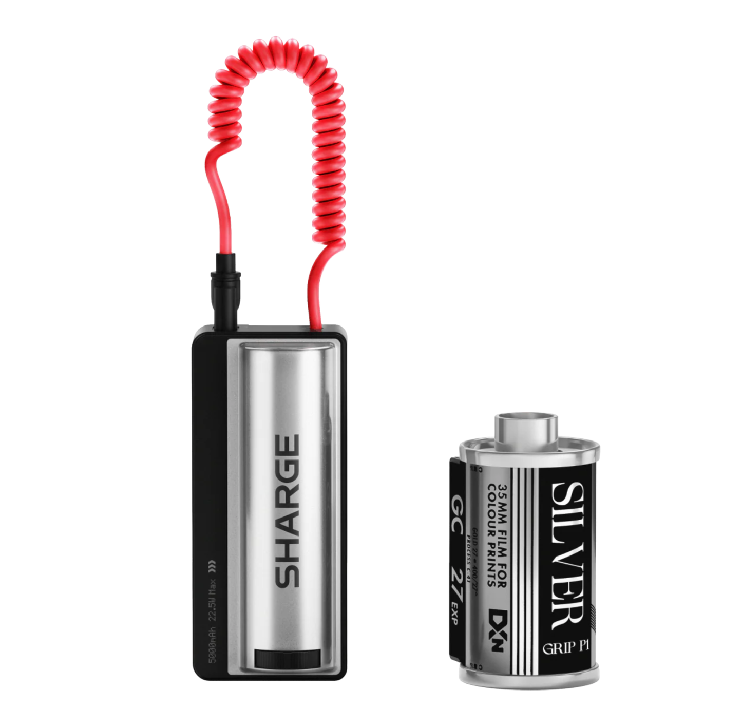 SHARGE Grip Power Bank (22.5W, 5K, Tactile Shutter Button)