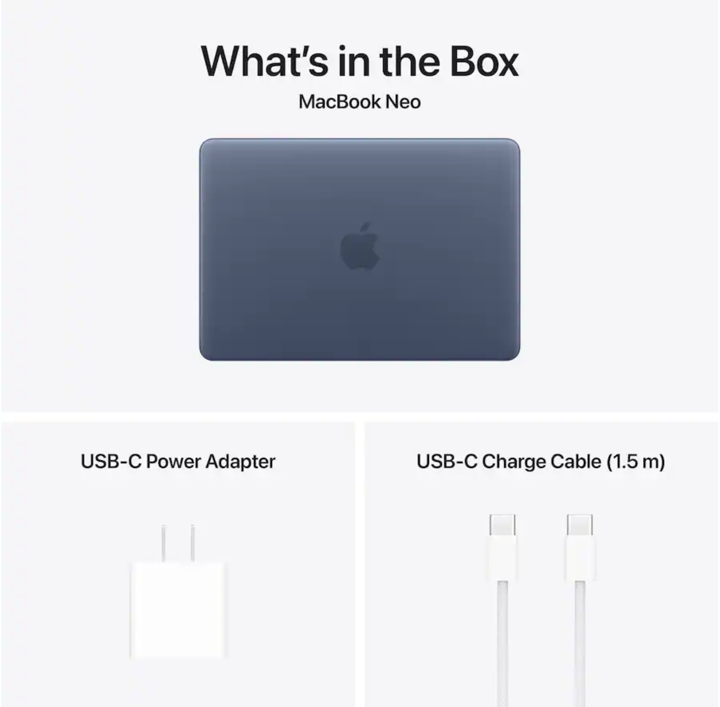 MacBook Neo Apple A18 Pro chip, 13-inch  with 6‑core CPU and 5‑core GPU - 8GB Memory - 256GB SSD - Indigo