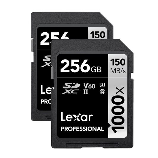 Lexar 256GB Professional 1667x UHS-II SDXC Memory Card (2-Pack)