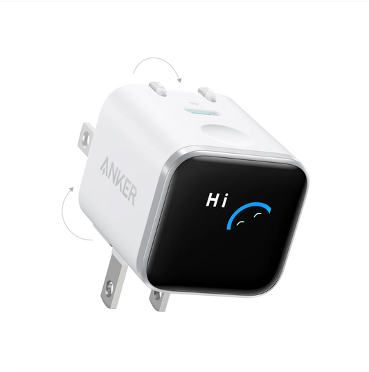 Anker Nano Charger (45W, Smart Display, 180° Foldable)