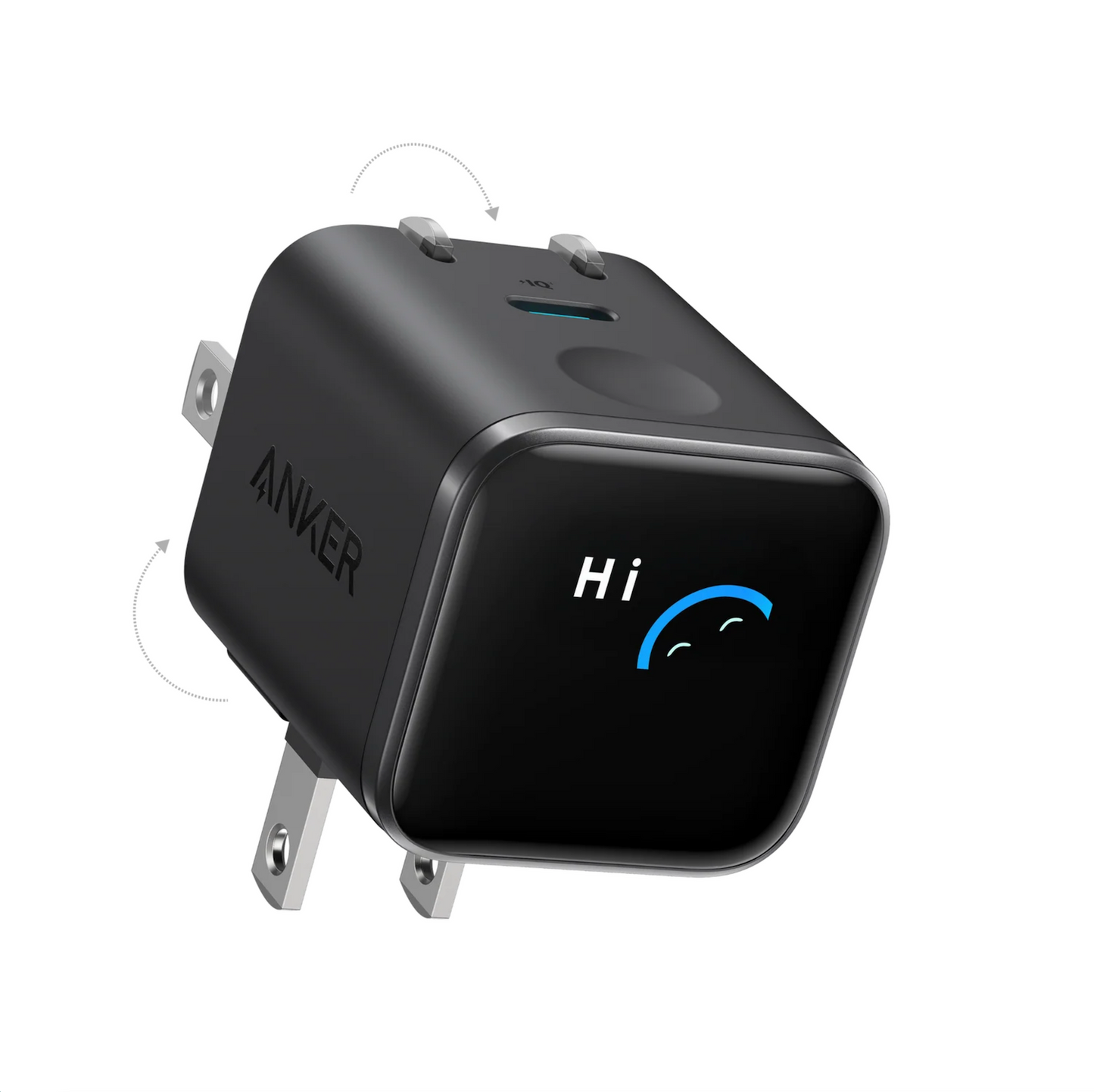 Anker Nano Charger (45W, Smart Display, 180° Foldable)