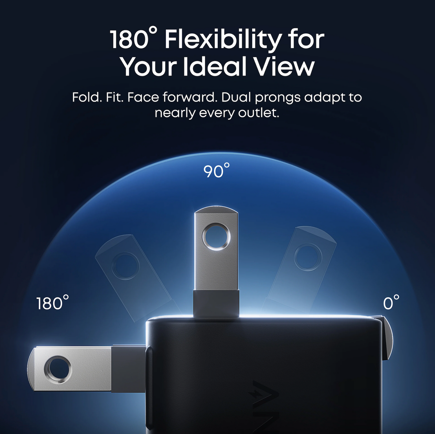 Anker Nano Charger (45W, Smart Display, 180° Foldable)